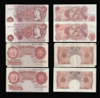 GB and World, Bank of England Ten Shillings (4) Fforde (2) B309 and B310, O'Brien B271 (2) these four Fine or better, Libya 5.2.1963 issues (3) Quarte...