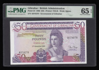 Gibraltar Fifty Pounds 27th November 1986 Pick 24 PMG 65 EPQ

Estimate: GBP 100 - 150