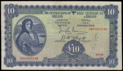 Ireland Central Bank of Ireland Lady Lavery &pound;10 dated 6.9.45 first series 29V 092349, Pick59b, inked number reverse, About VF

Estimate: GBP 3...