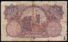 Palestine Currency Board 500 mils dated 20 April 1939 series F392826, Pick6c, about Fine with some small brown stains at the edges

Estimate: GBP 15...