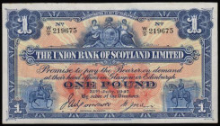 Scotland The Union Bank of Scotland Limited One Pound 31st July 1947 EF

Estimate: GBP 30 - 50