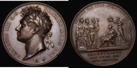 Coronation of George IV 1821 35mm diameter in bronze by B.Pistrucci Eimer 1146 the official Royal Mint issue, Obverse: GEORGIUS IIII D:G: BRITANNIARUM...