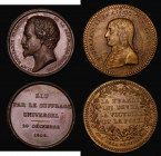 France (2) - Napoleon I Commemorative Medal An 6 (1797) Paris , 34mm diameter in bronze, Obverse: Uniformed Bust left, hair en-queue, BONAPARTE NE A A...