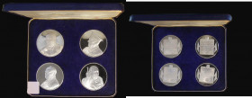 The Churchill Medals a 4-piece set by John Pinches (Medallists) Ltd. undated each obverse with a portrait of Churchill, each reverse with a famous Chu...