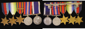 A World War II group of five comprising 1939-45 Star, Atlantic Star, Burma Star with Pacific clasp, War Medal and Naval Long Service and Good Conduct ...