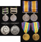 India General Service Medal with two clasps Waziristan 1919-21 and Waziristan 1921-24, to 6077846 Pte. E.T.Caress The Queen's Regiment, as part of a g...