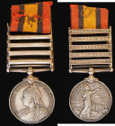Queen's South Africa Medal (3rd type, reverse undated, hand points to F of AFRICA) with five clasps :- Cape Colony, Orange Free State, Transvaal, Sout...
