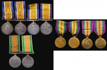 World War I pairs British War Medal and Victory Medal (2) the first pair awarded to M.35120 V.G. Hawkins Sto.1. R.N, GVF to EF, the second pair awarde...