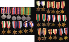 World War II Stars and Medals (16) comprising Stars (12) comprising Africa Star with 8th Army clasp, Pacific Star, Atlantic Star, Africa Stars (2), Fr...