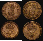 Coin Weights (2) Charles I Twenty Shillings weight, Reverse: Crowned .XX. .S. in two lines, VF and Ten Shillings weight Reverse: Crowned .X. .S. in tw...