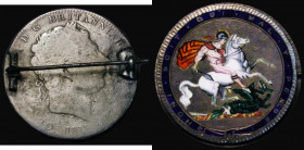 Enamelled Crown 1819 the reverse enamelled in 7 colours, on a brooch mount, fair workmanship

Estimate: GBP 60 - 70