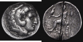 Ancient Greece - Kingdom of Macedonia Tetradrachm Alexander the Great (336-323BC) posthumous issue, Obverse: Head of Heracles wearing Lion-skin right,...