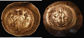 Byzantine Electrum histamenon nomisma Nicephorus III, Boaniates (1078-1081AD) Constantinople Mint, Obverse: Christ seated facing on throne without bac...