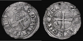 Crusades Antioch Denier Bohemond I (1163-1188AD) Obverse: Helmeted head left + BOANVHDVS, with 5-pointed star in right field, Reverse: + ANTIOCNIA Cro...