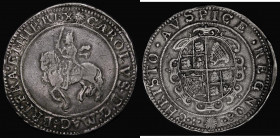 Crown Charles I Tower Mint under Parliament, Group IV, fourth horseman, type 4, foreshortened horse, S.2761, North 2198, Brooker 272, mintmark Sun, 29...