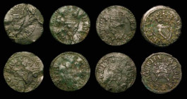Farthings Charles I (4) Richmond undated Peck 167 mintmark Two Fusils Fine, the reverse off-centre with part of a second coin showing on the flan from...