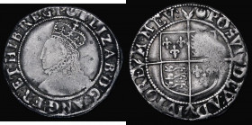 Shilling Elizabeth I Sixth Issue, Bust 6A, S.2577 mintmark Crescent/Crescent over Escallop, 6.07 grammes, Good Fine with a weakly struck area on the b...