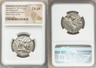 MACEDONIAN KINGDOM. Alexander III the Great (336-323 BC). AR tetradrachm (26mm, 4h). NGC Choice VF. Posthumous issue of Tyre, dated Regnal Year 28 of ...