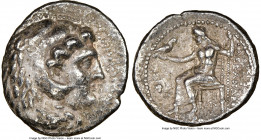 MACEDONIAN KINGDOM. Alexander III the Great (336-323 BC). AR tetradrachm (27mm, 9h). NGC Choice VF. Late lifetime or early posthumous issue of Babylon...