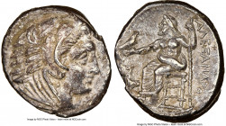 MACEDONIAN KINGDOM. Alexander III the Great (336-323 BC). AR tetradrachm (27mm, 2h). NGC Choice VF. Lifetime issue of 'Amphipolis', ca. 325-323 BC. He...