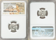 MACEDONIAN KINGDOM. Alexander III the Great (336-323 BC). AR drachm (18mm, 4.21 gm, 6h). NGC AU 5/5 - 5/5. Posthumous issue of Lampsacus, ca. 310-301 ...