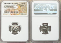 MACEDONIAN KINGDOM. Alexander III the Great (336-323 BC). AR drachm (17mm, 4.36 gm, 1h). NGC Choice VF 4/5 - 3/5. Early posthumous issue of Lampsacus,...