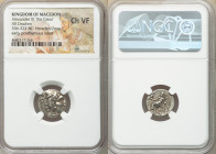 MACEDONIAN KINGDOM. Alexander III the Great (336-323 BC). AR drachm (16mm, 1h). NGC Choice VF. Posthumous issue of 'Colophon', ca. 310-301 BC. Head of...