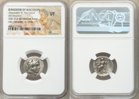 MACEDONIAN KINGDOM. Alexander III the Great (336-323 BC). AR drachm (18mm, 12h). NGC VF. Lifetime issue of Magnesia ad Maeandrum, ca. 325-323 BC. Head...