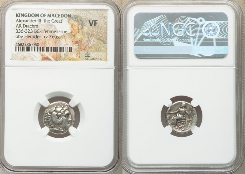 MACEDONIAN KINGDOM. Alexander III the Great (336-323 BC). AR drachm (16mm, 1h). ...
