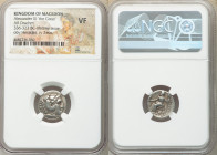 MACEDONIAN KINGDOM. Alexander III the Great (336-323 BC). AR drachm (16mm, 1h). NGC VF. Lifetime or early posthumous issue of Sardes, ca. 334-323 BC. ...