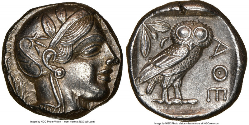 ATTICA. Athens. Ca. 440-404 BC. AR tetradrachm (23mm, 17.20 gm, 4h) NGC Choice A...