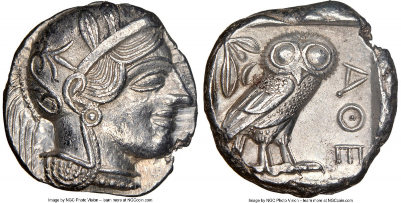ATTICA. Athens. Ca. 440-404 BC. AR tetradrachm (24mm, 17.18 gm, 6h) NGC Choice A...