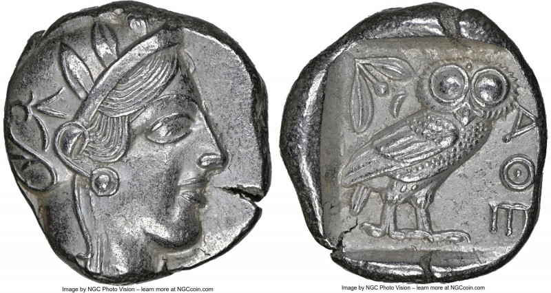 ATTICA. Athens. Ca. 440-404 BC. AR tetradrachm (24mm, 17.14 gm, 2h) NGC Choice A...