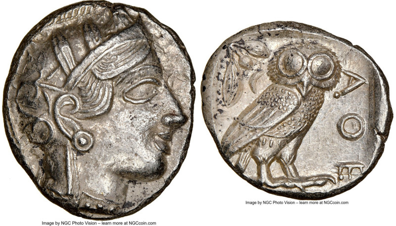 ATTICA. Athens. Ca. 440-404 BC. AR tetradrachm (24mm, 17.18 gm, 8h) NGC Choice A...