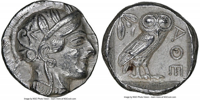 ATTICA. Athens. Ca. 440-404 BC. AR tetradrachm (24mm, 17.18 gm, 4h). NGC Choice ...