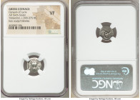 LYCIAN DYNASTS. Trbbenimi (Ca. 390-375 BC). AR sixth-stater (14mm, 4h). NGC VF. Uncertain mint. Lion scalp facing / TRB-BXN-EME ('Trbbenimi in Lycian)...