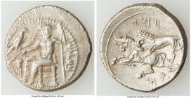 CILICIA. Tarsus. Mazaeus, as Satrap (ca. 361-328 BC). AR stater (24mm, 10.79 gm, 3h). XF, scratches. B'LTRZ (Aramaic), Baaltars seated left, eagle, gr...