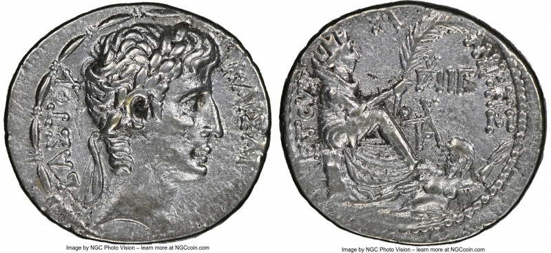 SYRIA. Antioch. Augustus (27 BC-AD 14). AR tetradrachm (27mm, 14.86 gm, 12h). NG...