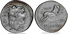 L. Thorius Balbus (ca. 105 BC). AR denarius (20mm, 3.97 gm, 8h). NGC XF 5/5 - 4/5. Rome. I•S•M•R, head of Juno Sospita right, clad in goat skin / L•TH...