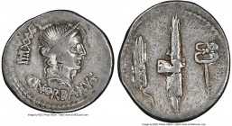 C. Norbanus (ca. 83 BC). AR denarius (19mm, 3.76 gm, 3h). NGC VF 5/5 - 3/5. Rome. C•NORBANVS, head of Venus right, wearing stephane, pendant earring a...