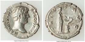 Hadrian (AD 117-138). AR denarius (20mm, 3.14 gm, 6h). Choice VF. Rome, AD 133-ca. AD 135. HADRIANVS-AVG COS III P P, bare head of Hadrian right / SAL...