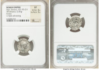 Septimius Severus (AD 193-211). AR denarius (19mm, 2.87 gm, 6h). NGC XF 4/5 - 3/5. Emesa, AD 194-195. IMP CAE L SEP SEV PERT AVG COS II, laureate head...