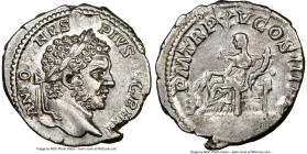 Caracalla (AD 198-217). AR denarius (19mm, 1h). NGC Choice XF, brushed. Rome, AD 212. ANTONINVS PIVS AVG BRIT, laureate bust of Caracalla right / P M ...