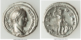 Severus Alexander (AD 222-235). AR denarius (20mm, 3.22 gm, 1h). XF. Rome, AD 222-228. MP SEV ALEXAND AVG, laureate, head of Severus Alexander right /...