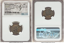 Constantine I the Great (AD 307-337). AE3 or BI nummus (20mm, 3.12 gm, 6h). NGC MS 5/5 - 4/5. Arles, 2nd officina, AD 327. CONSTAN-TINVS AVG, laureate...