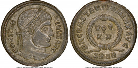 Constantine I the Great (AD 307-337). AE3 or BI nummus (19mm, 6h). NGC MS. Arles, 2nd officina, AD 324-325. CONSTAN-TINVS AVG, laureate head of Consta...