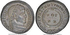 Constantine I the Great (AD 307-337). AE3 or BI nummus (19mm, 3.16 gm, 12h). NGC Choice AU 5/5 - 5/5. Siscia, 2nd officina, AD 321-324. CONSTAN-TINVS ...