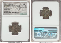 Constantine II, as Caesar (AD 337-340). AE3 or BI nummus (19mm, 3.46 gm, 5h). NGC MS 5/5 - 5/5, Silvering. Trier, 1st officina, ca. AD 327-328. CONSTA...