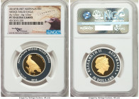 Elizabeth II bi-metallic gold & silver Proof "Wedge-Tailed Eagle" 50 Dollars 2016-P PR70 Ultra Cameo NGC, Perth mint, KM-Unl. Mintage: 750. A pristine...