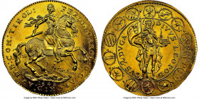 Republic gold Restrike 2 Ducat 1642-Dated (1963) MS68 NGC, Vienna mint, KM-XM29, cf. Fr-247 (2 Ducat of 1642 Archduke Ferdinand Karl, 1632-1662). Offi...
